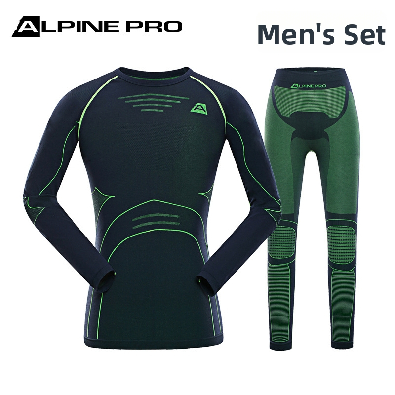Alpini unisex set termo donje rublje za skijanje na otvorenom, brzo sušenje, kompresijski kroj