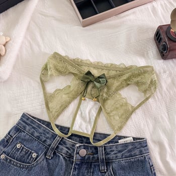 Ženske gaćice niskog pojasa s francuskom čipkom, prozračni najlon, pleteni materijal, podstava 100% poliester