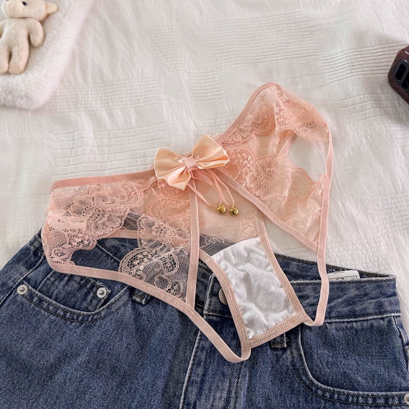 Ženske gaćice niskog pojasa s francuskom čipkom, prozračni najlon, pleteni materijal, podstava 100% poliester