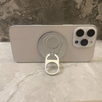 Rotirajući držač prstena za telefon MagSafe, metalni, za automobil i stolno ogledalo za šminku