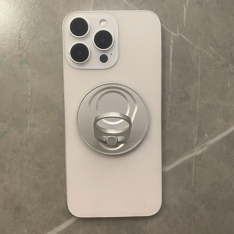 Rotirajući držač prstena za telefon MagSafe, metalni, za automobil i stolno ogledalo za šminku