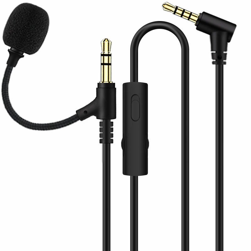 3,5 mm audio kabel sa mikrofonom za igranje, konferencije i online nastavu — zlatni kontakti, bakar bez oksidacije, jezgra od čistog bakra, jedan gumb za utišavanje mikrofona
