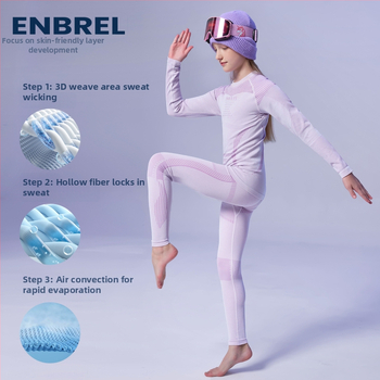 Set pentru copii de schi cu uscare rapidă: material nailon, păstrează căldura, unisex, iarnă-toamnă, pentru alergare în aer liber și alpinism