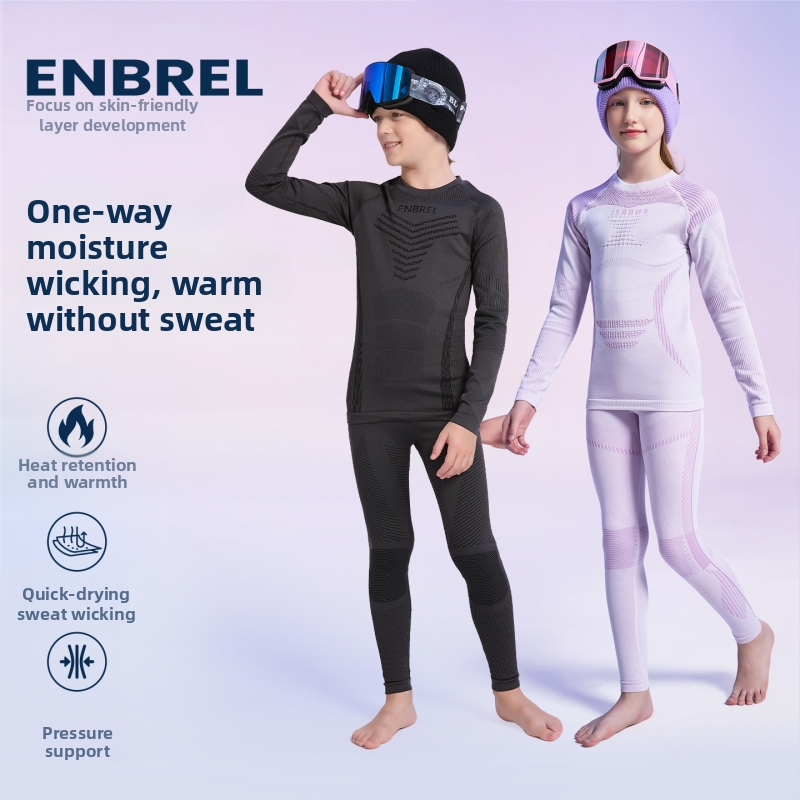 Set pentru copii de schi cu uscare rapidă: material nailon, păstrează căldura, unisex, iarnă-toamnă, pentru alergare în aer liber și alpinism