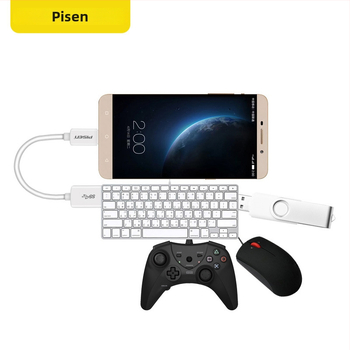 Pisen OTG адаптер кабел Type-C към USB 3.0 за Android телефони и таблети, USB 3.0 пренос на данни, PC+ABS