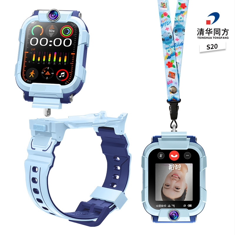 Detské inteligentné hodinky s 360° otočnými dvomi kamerami, 4G/5G konektivitou, vodotesné, 7–14 dní výdrže batérie, silikónový remienok