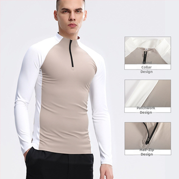 Leap pánsky dlhý rukáv cyklistický dres s fleecovou tepelnou izoláciou, stojaci golier, polovičný zips, rýchloschnúci materiál