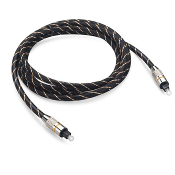 OD0.6 optički audio kabel, niklirano kućište, plastično optičko jezgro, pleteni kabel, CCC certifikat