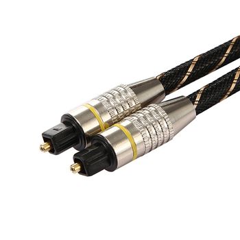 OD0.6 optički audio kabel, niklirano kućište, plastično optičko jezgro, pleteni kabel, CCC certifikat