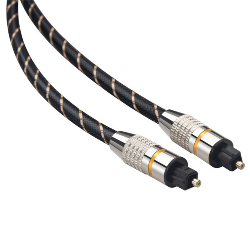 OD0.6 optički audio kabel, niklirano kućište, plastično optičko jezgro, pleteni kabel, CCC certifikat
