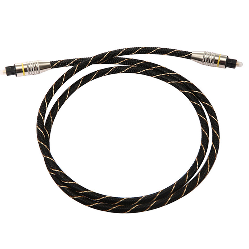 OD0.6 optički audio kabel, niklirano kućište, plastično optičko jezgro, pleteni kabel, CCC certifikat