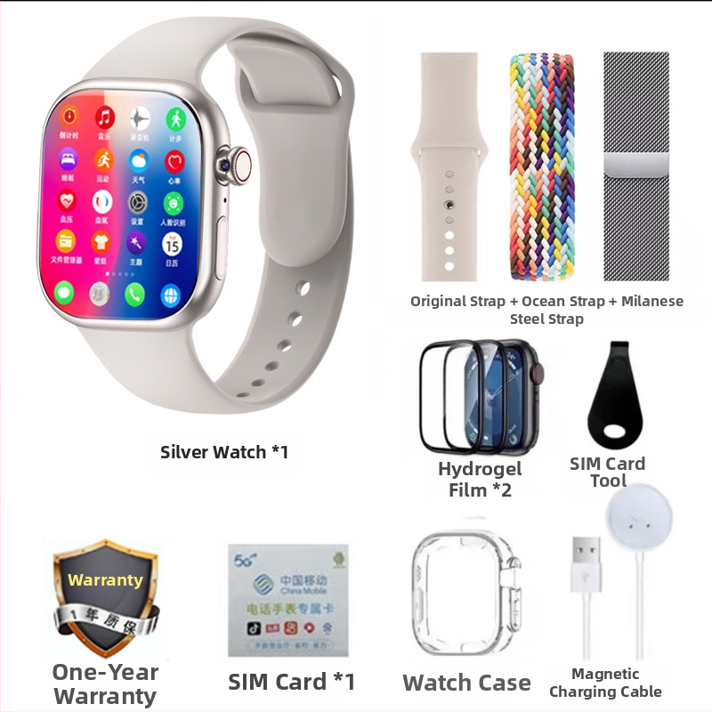 Ceas inteligent S11 cu deblocare prin amprentă, conectivitate 5G/Wi‑Fi, ecran AMOLED, baterie 1680 mAh