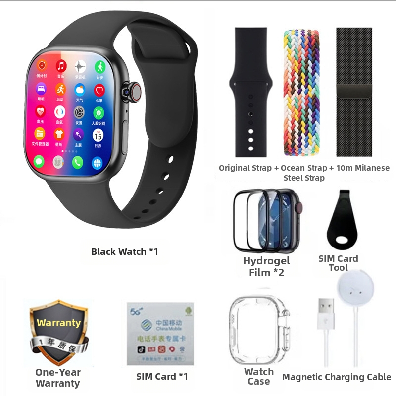 Ceas inteligent S11 cu deblocare prin amprentă, conectivitate 5G/Wi‑Fi, ecran AMOLED, baterie 1680 mAh