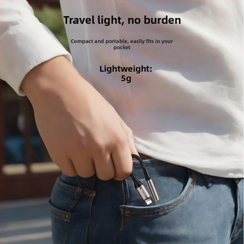 Cablu audio Lightning la 3,5 mm YAU45 pentru iPhone 14; miez împletit, placare cu nichel, carcasă din aliaj de aluminiu, greutate 28 g