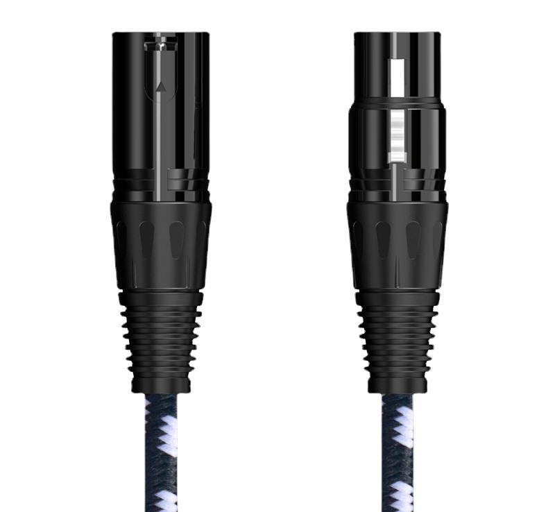 XLR audio kabel muški–ženski za mikrofon, Blue Fire Road, niklani završetak, pleteni bakreni vodič bez kisika, ROHS