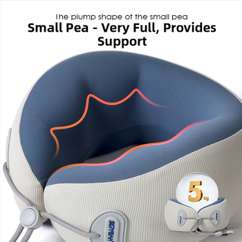 Perne de gât din spumă cu memorie, formă U, pentru călătorii, Sidyeah/styano, țesătură nylon/spandex, universal/adult, umplutură spumă cu memorie