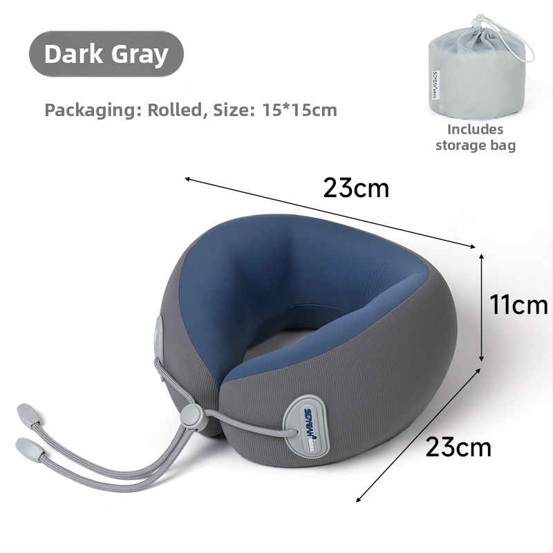 Perne de gât din spumă cu memorie, formă U, pentru călătorii, Sidyeah/styano, țesătură nylon/spandex, universal/adult, umplutură spumă cu memorie