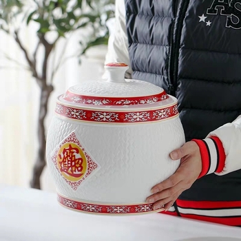 Keramička posuda za rižu s poklopcem – vlažnost-zaštita, posuda za rižu, kapacitet 5L/10L/20L/25L/30 jin