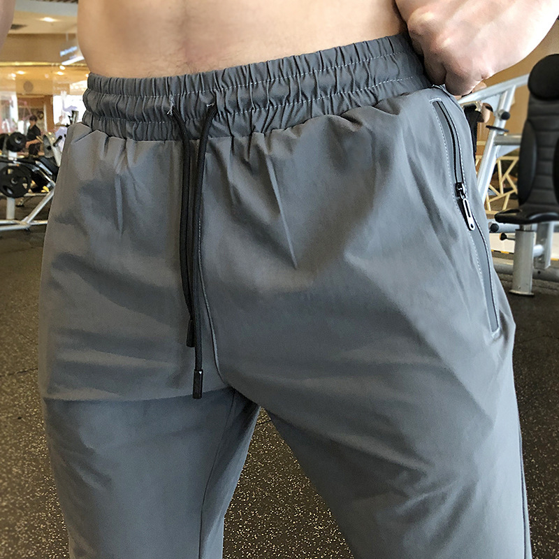 Muške sportske hlače (brzo se suše; odvode vlagu; mješavina kemijskih vlakana; za ljeto, proljeće i jesen; trčanje, fitness, biciklizam)