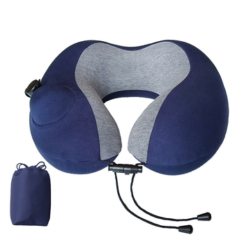 MT803-2 Nafukjivi putni jastuk za vrat, U-oblik, PVC, za putovanje, lagan 0,3 kg, pogodan za studente i odrasle