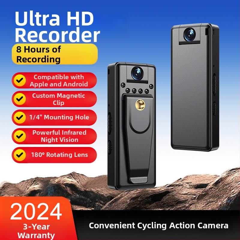 HD nositeľná kamera: nahrávanie 1080p, 3D zvuk, elektronická stabilizácia, USB 3.0, microSD úložisko