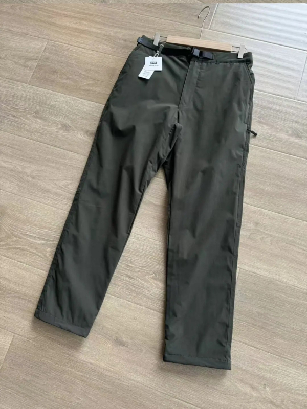 Pantaloni casual drepti, talie medie, fermoar, căptușiți cu fleece, țesătură poliester elastică, pentru iarnă