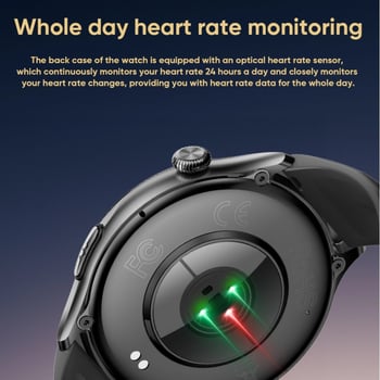 Smartwatch cu monitorizare ritm cardiac, tensiune arterială și oxigen din sânge, monitorizarea somnului și apeluri prin Bluetooth