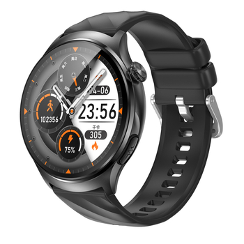 Smartwatch cu monitorizare ritm cardiac, tensiune arterială și oxigen din sânge, monitorizarea somnului și apeluri prin Bluetooth