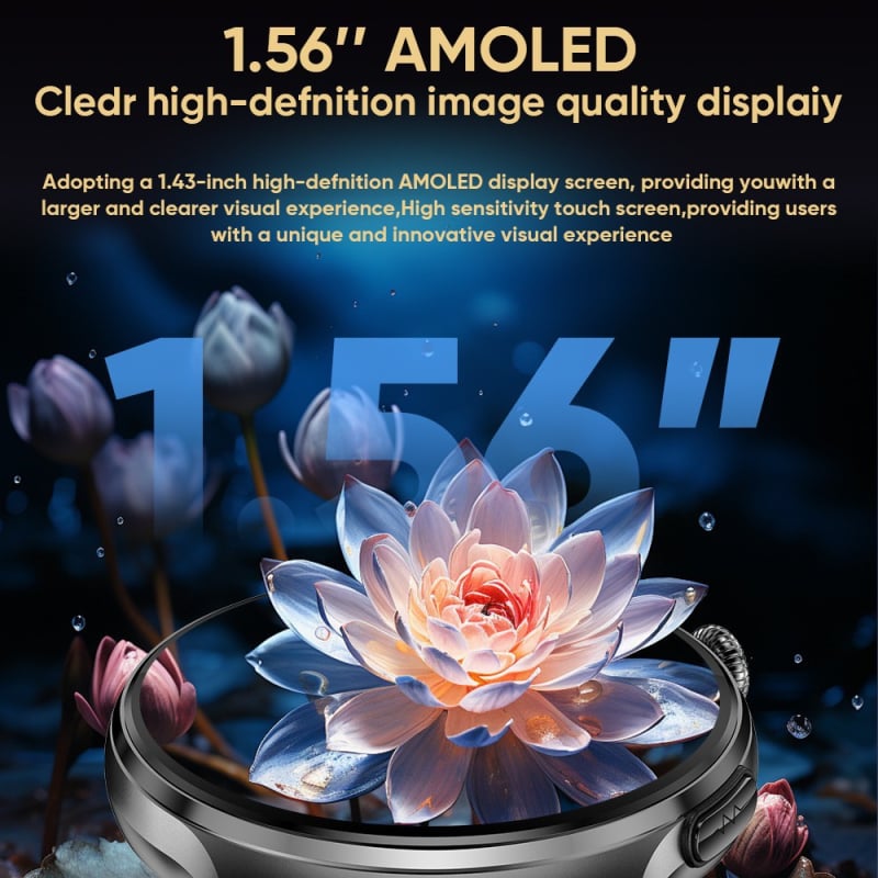 Smartwatch cu monitorizare ritm cardiac, tensiune arterială și oxigen din sânge, monitorizarea somnului și apeluri prin Bluetooth