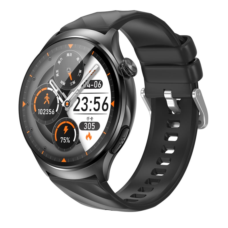 Smartwatch cu monitorizare ritm cardiac, tensiune arterială și oxigen din sânge, monitorizarea somnului și apeluri prin Bluetooth