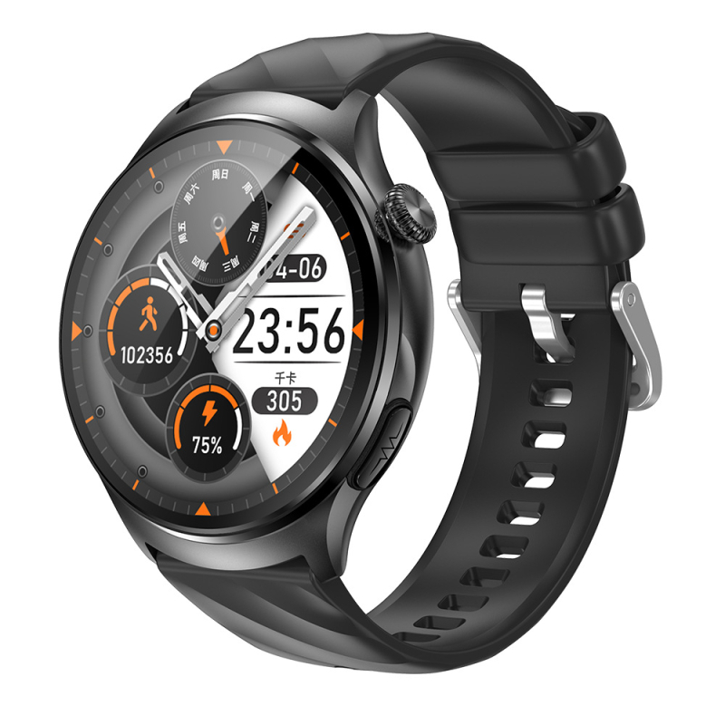 Smartwatch cu monitorizare ritm cardiac, tensiune arterială și oxigen din sânge, monitorizarea somnului și apeluri prin Bluetooth
