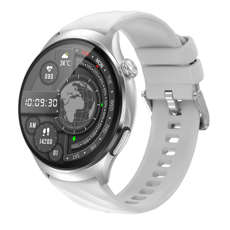 Smartwatch cu monitorizare ritm cardiac, tensiune arterială și oxigen din sânge, monitorizarea somnului și apeluri prin Bluetooth
