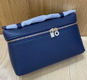 LP19 Lunch Box torbica — prava koža, vodoravni kvadratni oblik, zatvarač, teleskopska ručka, trodimenzionalna torbica