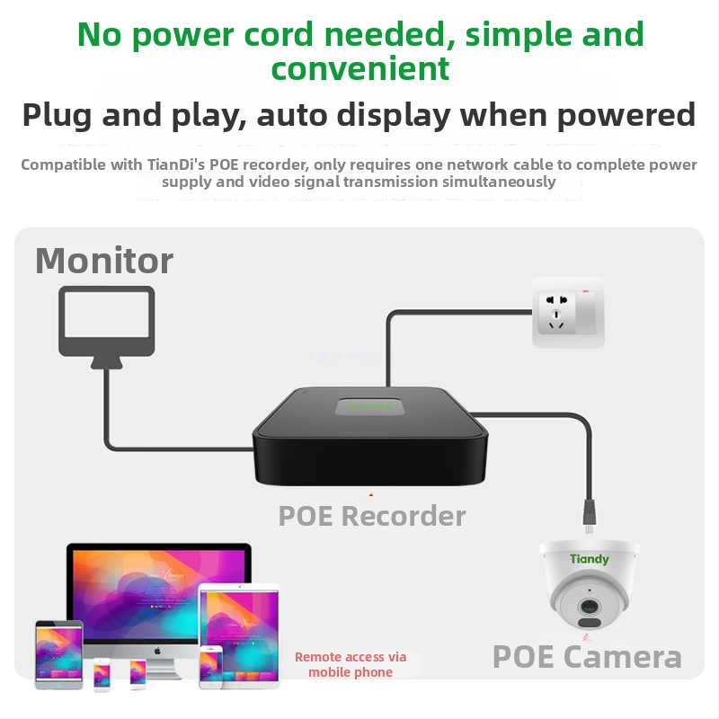 TD-C240N unutarnja IP kamera, 3MP infracrveno noćno snimanje, POE, 4mm objektiv, kućna uporaba