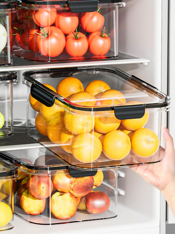 PET kutija za skladištenje hrane, prozirni zatvoreni spremnik za zamrzavanje, otporan na vlagu, velik kapacitet za voće i povrće