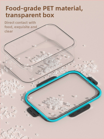 PET kutija za skladištenje hrane, prozirni zatvoreni spremnik za zamrzavanje, otporan na vlagu, velik kapacitet za voće i povrće