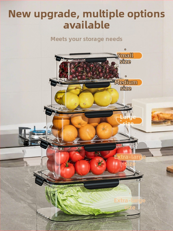 PET kutija za skladištenje hrane, prozirni zatvoreni spremnik za zamrzavanje, otporan na vlagu, velik kapacitet za voće i povrće