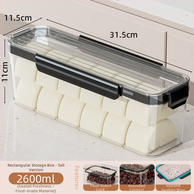 PET kutija za skladištenje hrane, prozirni zatvoreni spremnik za zamrzavanje, otporan na vlagu, velik kapacitet za voće i povrće