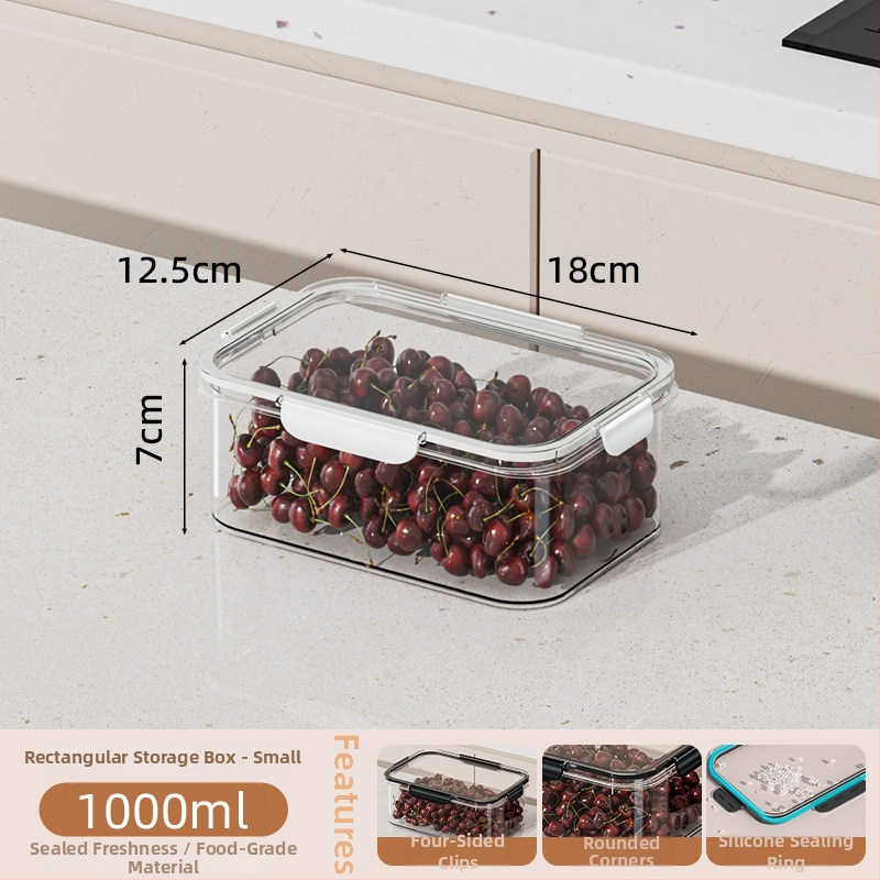 PET kutija za skladištenje hrane, prozirni zatvoreni spremnik za zamrzavanje, otporan na vlagu, velik kapacitet za voće i povrće