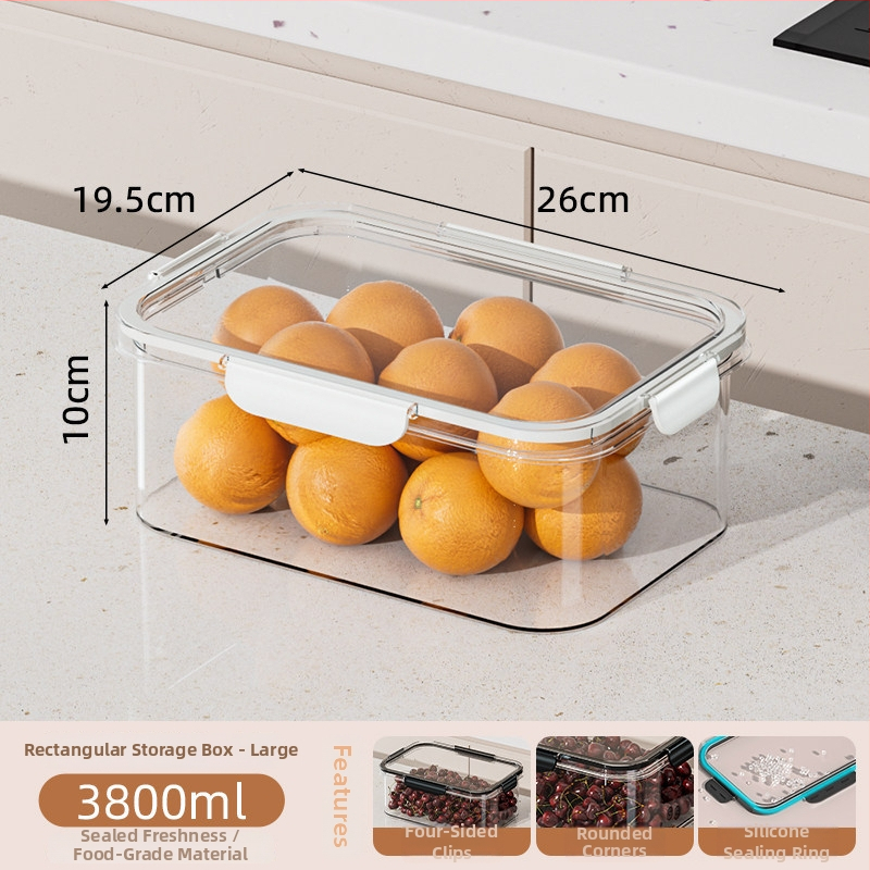 PET kutija za skladištenje hrane, prozirni zatvoreni spremnik za zamrzavanje, otporan na vlagu, velik kapacitet za voće i povrće