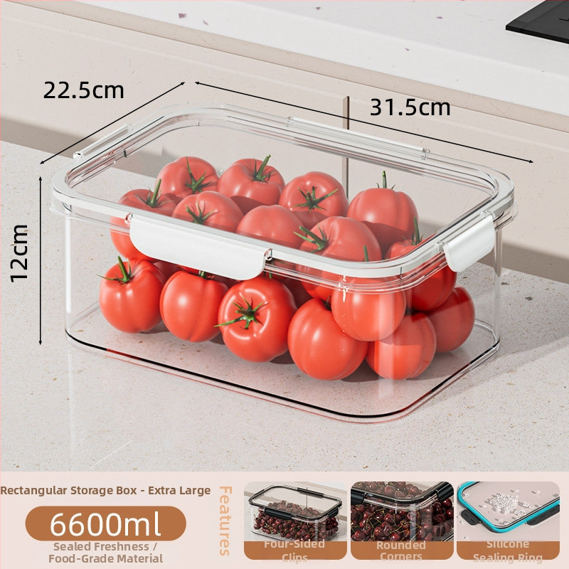 PET kutija za skladištenje hrane, prozirni zatvoreni spremnik za zamrzavanje, otporan na vlagu, velik kapacitet za voće i povrće