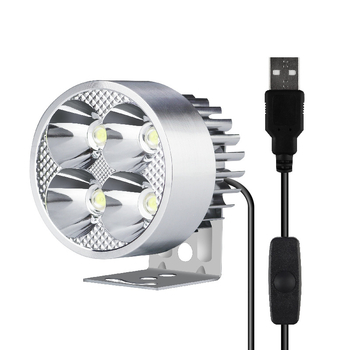 Far de bicicletă cu port USB de încărcare și LED spot, luminozitate mare, lampă de camping