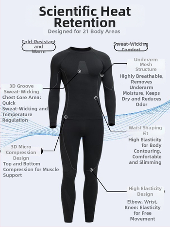 Set tricou de schi uscat rapid, antibacterian, care elimină transpirația – pentru bărbați, primăvară