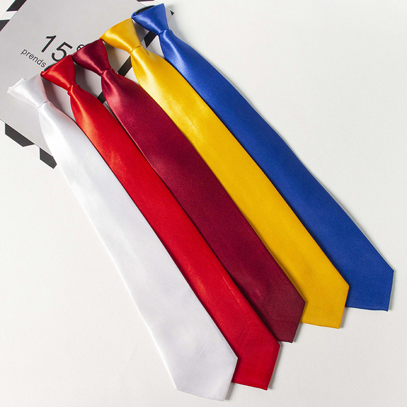 Muška kravata s patentnim zatvaračem, stil strelica, jednobojna poliester tkanina, detalj zatvarača, ručna izrada