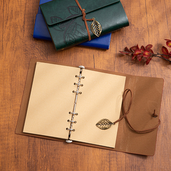 Jurnal cu 6 găuri, pagini din Kraft, 75 foi, 80 g/m², imprimare logo personalizat