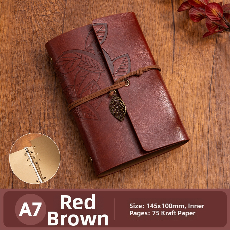 Jurnal cu 6 găuri, pagini din Kraft, 75 foi, 80 g/m², imprimare logo personalizat