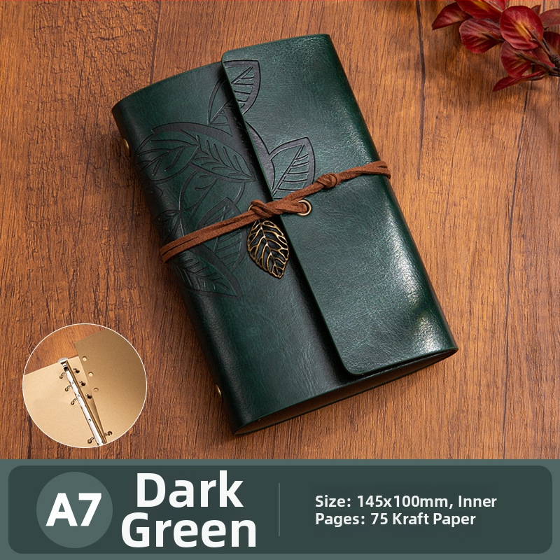 Jurnal cu 6 găuri, pagini din Kraft, 75 foi, 80 g/m², imprimare logo personalizat