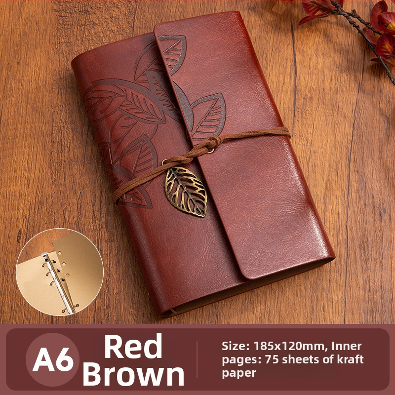 Jurnal cu 6 găuri, pagini din Kraft, 75 foi, 80 g/m², imprimare logo personalizat