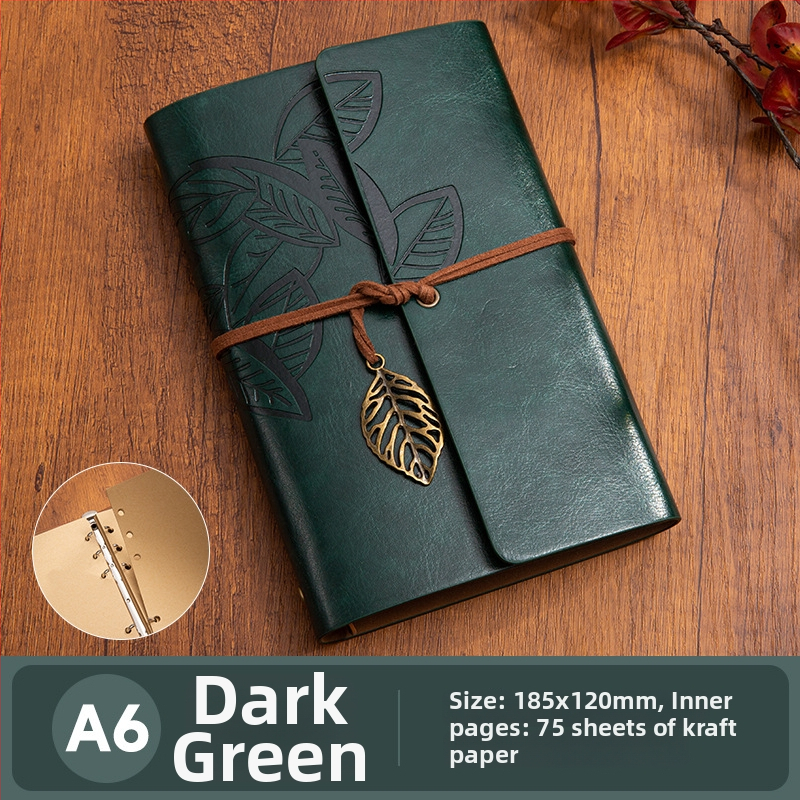 Jurnal cu 6 găuri, pagini din Kraft, 75 foi, 80 g/m², imprimare logo personalizat