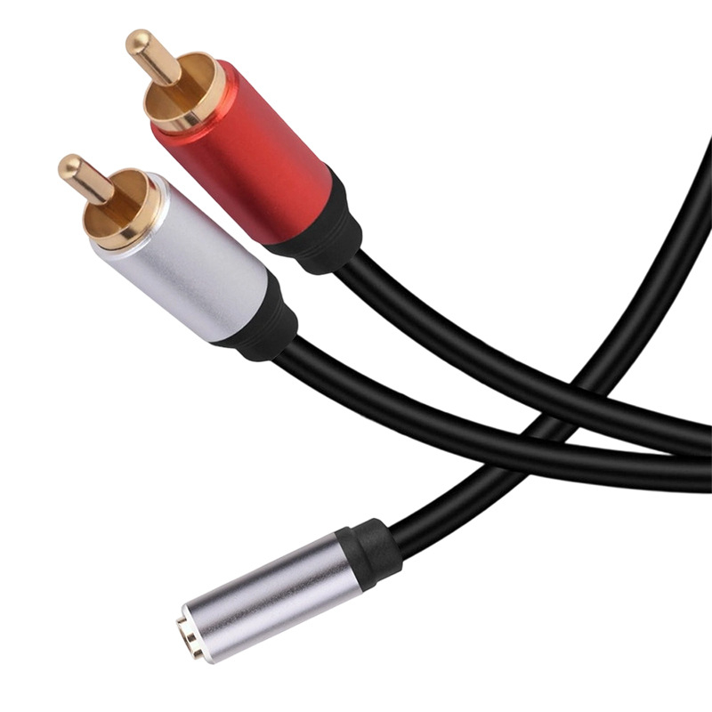 Audio kabel 3,5 mm TRS na dva RCA - zlatni konektori, bakreno jezgro s cinkovim premazom, RoHS certifikat, Model Yr-3633